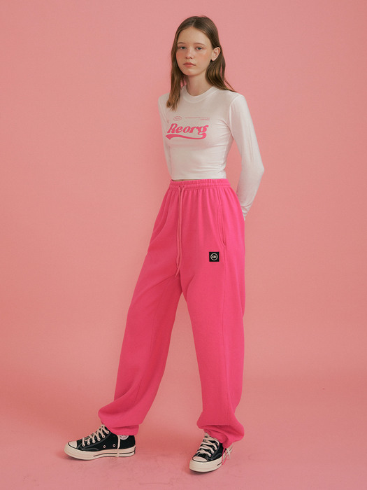 POD PATCH STRING PANTS PINK PEACOCK