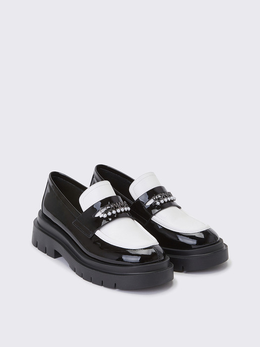 New coco loafer(black&white)_DG1DS23017BWX