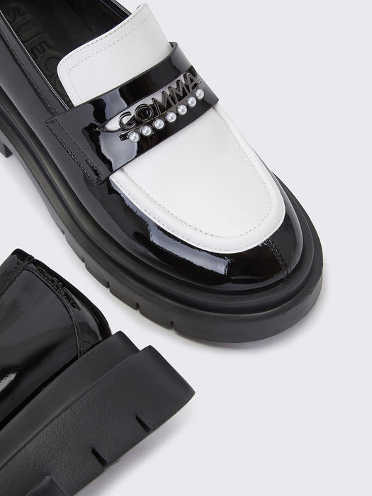 New coco loafer(black&white)_DG1DS23017BWX