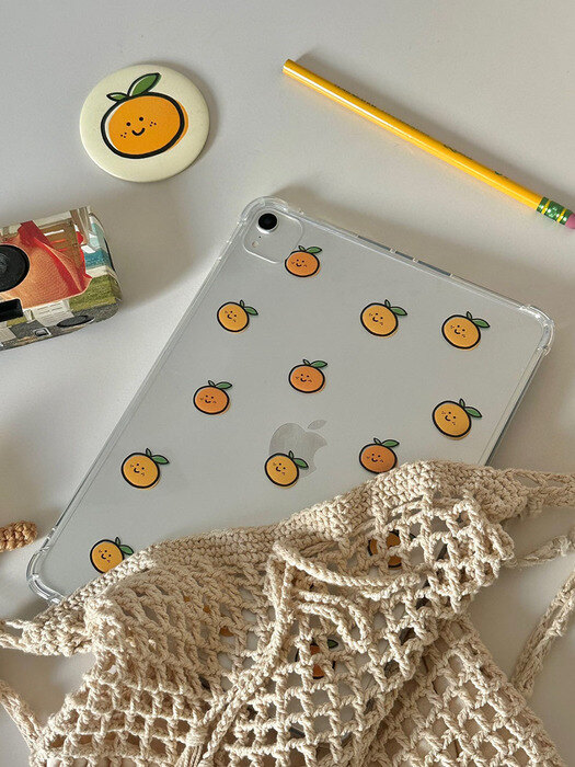Tangerine shower iPad case (jellyhard)