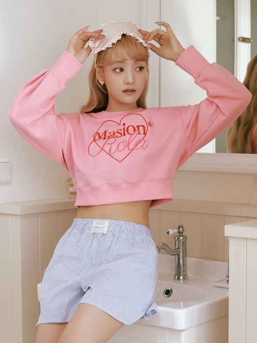 CROP SWEATSHIRTS PINK