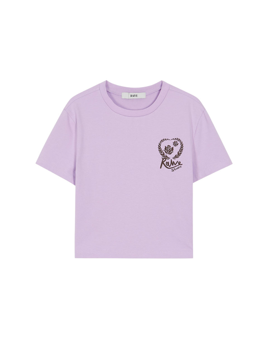 Small Heart Graphic T-Shirt in Purple VW3ME264-82