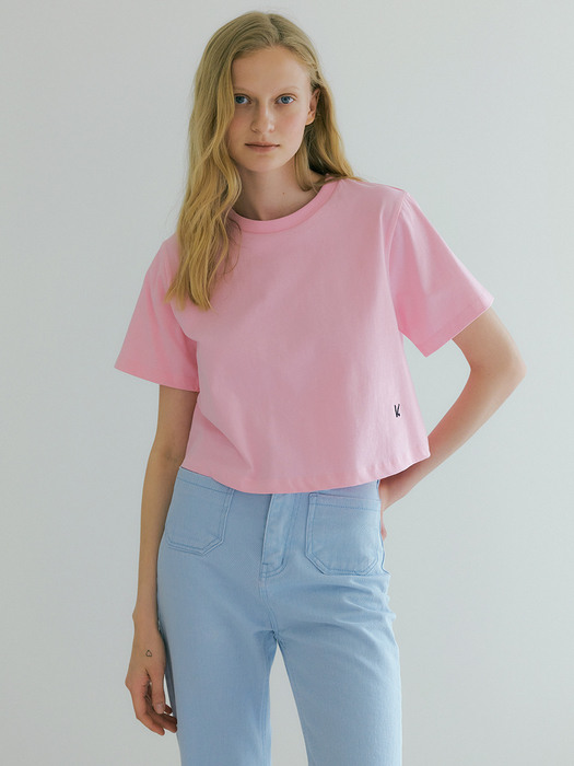 129 A line T-shirt (pink)