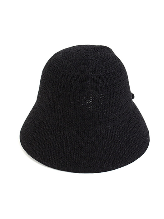 Basic Backopen Black Paper Bucket Hat 버킷햇