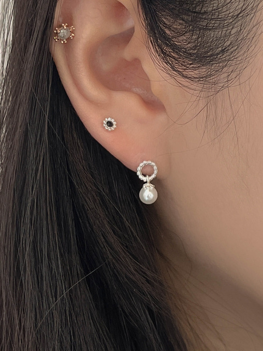 [92.5 silver]flirting pearl earrings