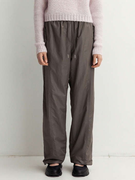 coated banding jogger pants (khaki)