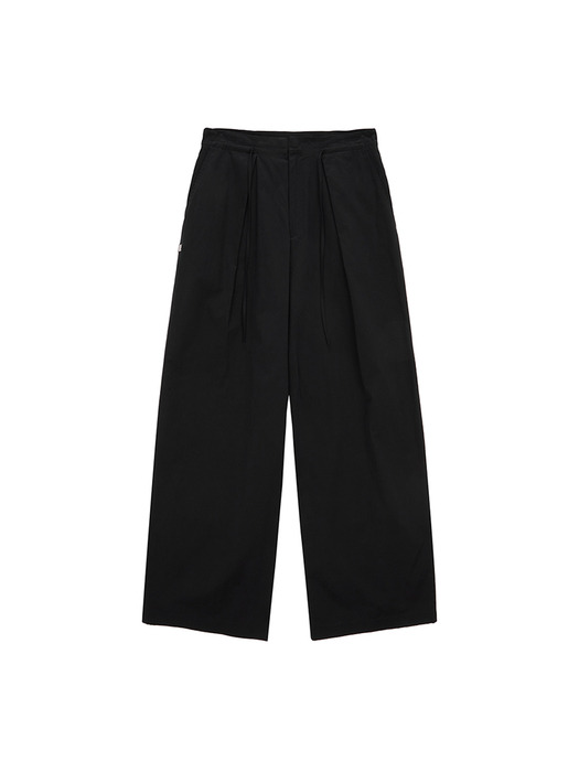 DRAW STRING WIDE PANTS IN BLACK