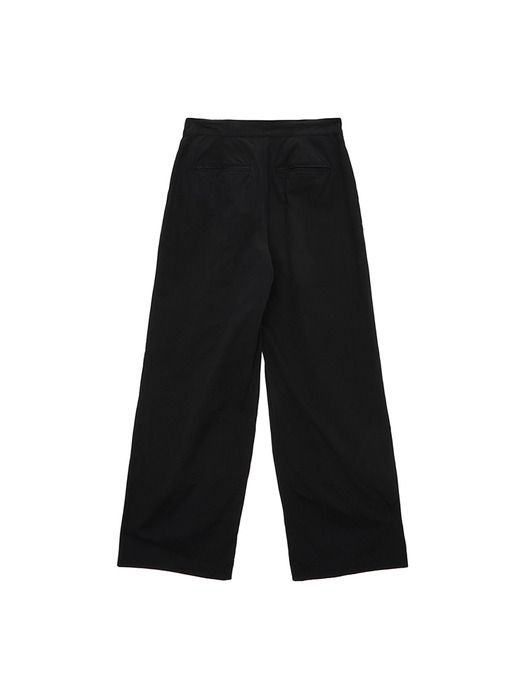 DRAW STRING WIDE PANTS IN BLACK