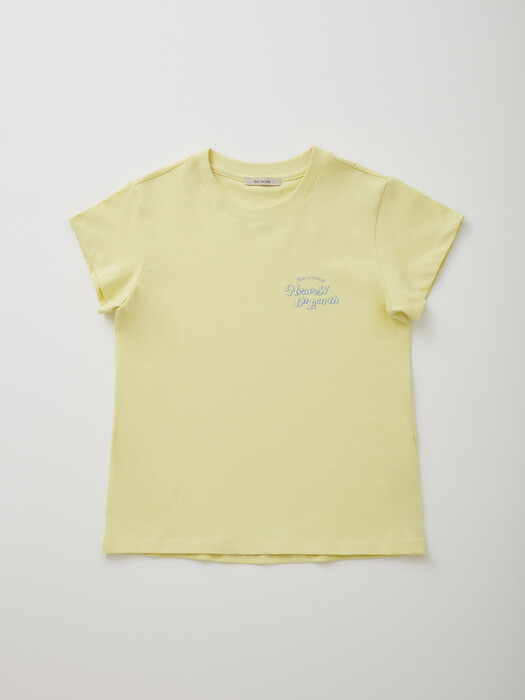 해븐 반팔 기본 핏 티셔츠 레몬