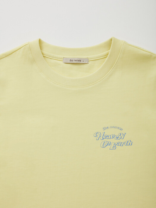 해븐 반팔 기본 핏 티셔츠 레몬