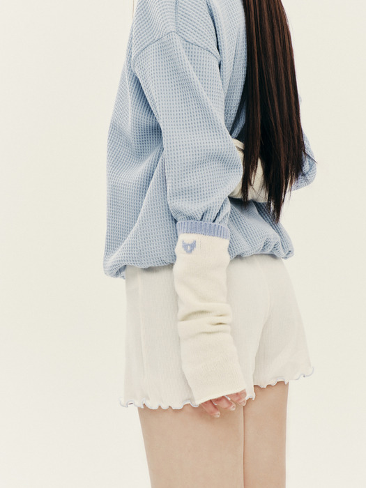 [EXCLUSIVE] A logo knit hand warmer - IVORY