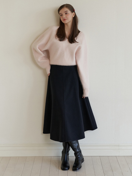 Noel flare skirt (black)