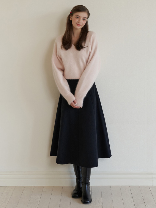 Noel flare skirt (black)