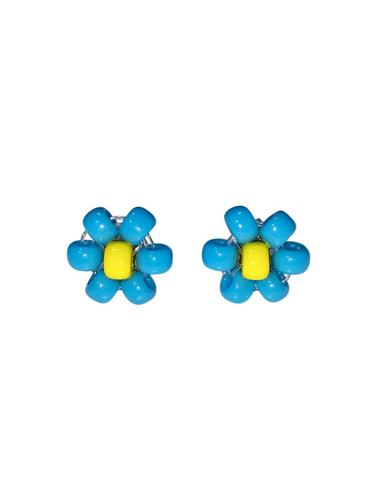 Blue Bell Flower Beads Earring 