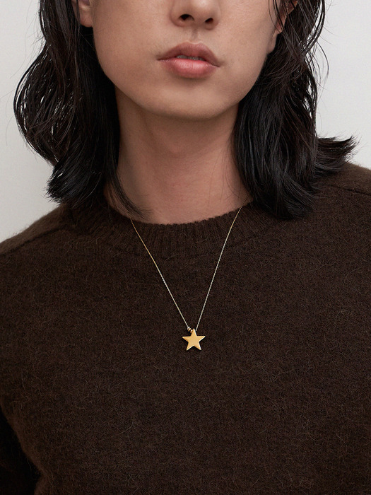 UNISEX FLAT STAR NECKLACE (2colors) AN4230009