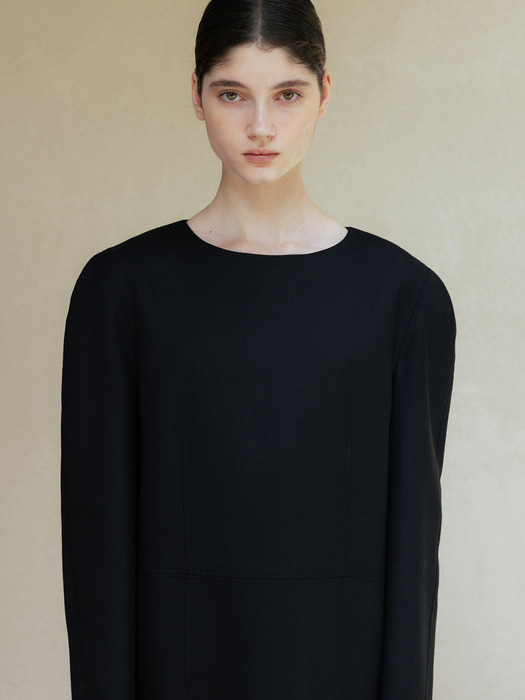 Overshoulder minimal dress _black