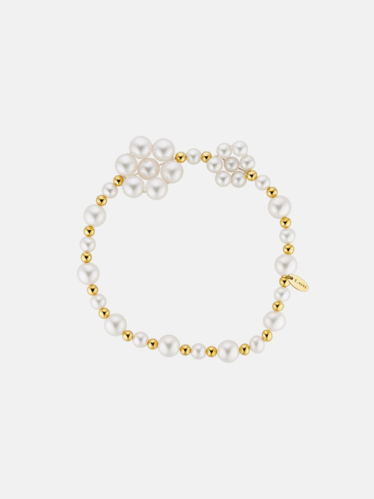 flower pearl silver bracelet