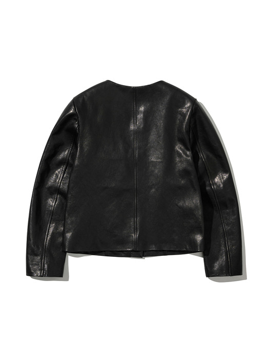 Classic Vegetable Leather Jacket (Black)