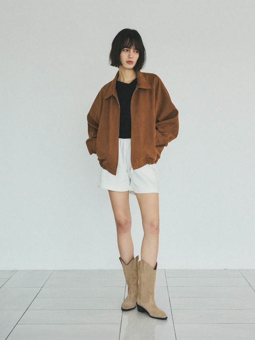 90s Classic Faux Suede Jacket _CTO113(Brown)