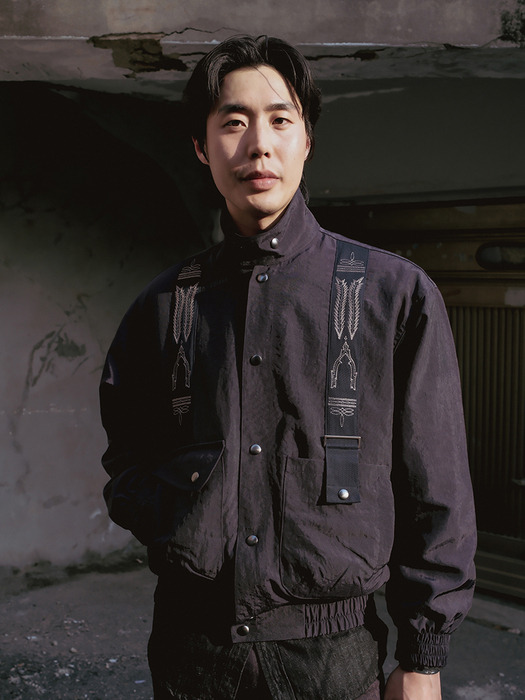 Heritage nylon work jacket / Dark navy