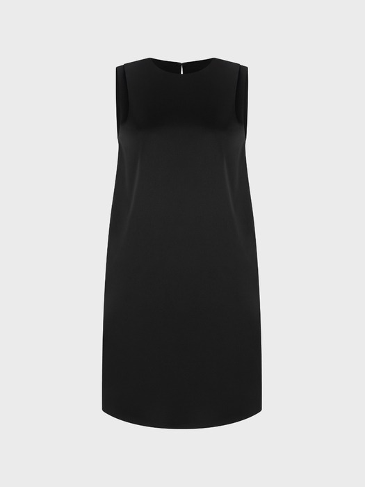 Satin Mini Dress Black