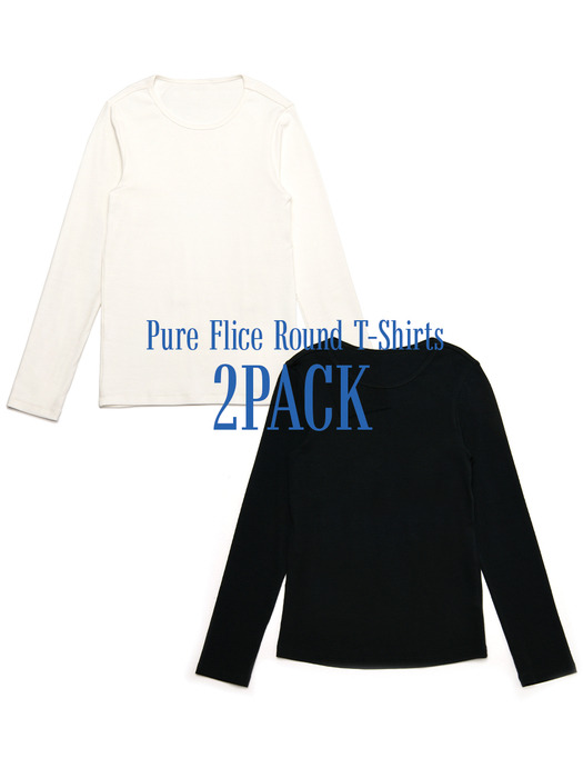 (1+1) Pure Flice Round T-Shirts [2COLOR]