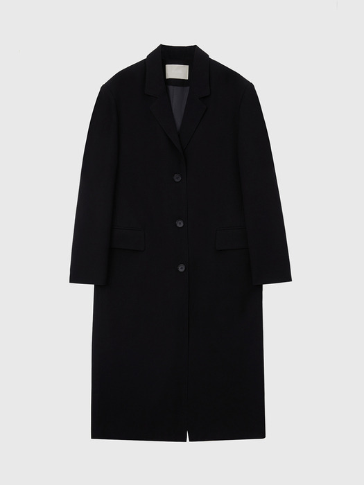 Real Long Single-brest Wool Jacket