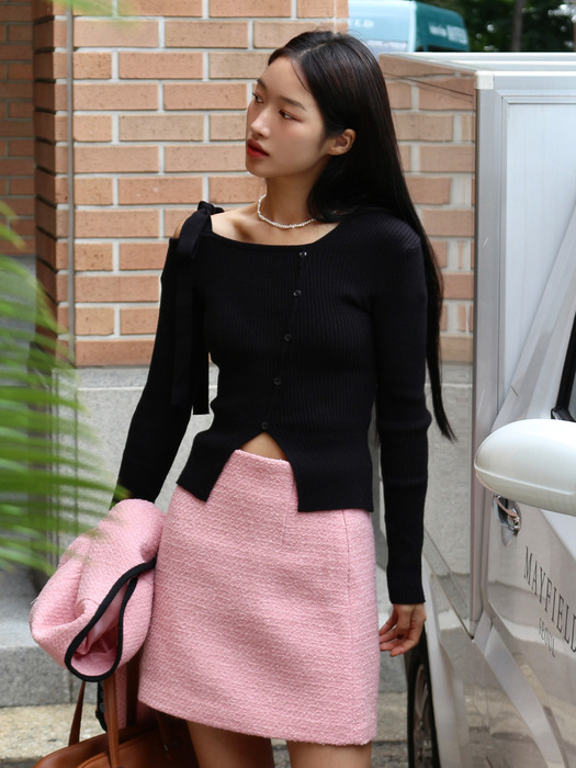 MARY Cutout Knit Top(메리)_BLACK