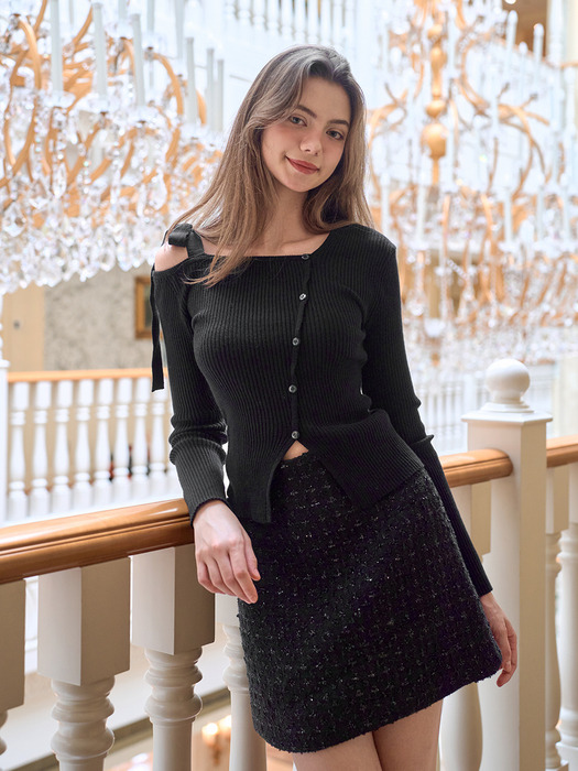 MARY Cutout Knit Top(메리)_BLACK