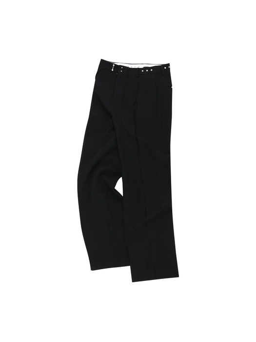 SOE TWILL WOOL WRAP TROUSERS apa754m(BLACK)