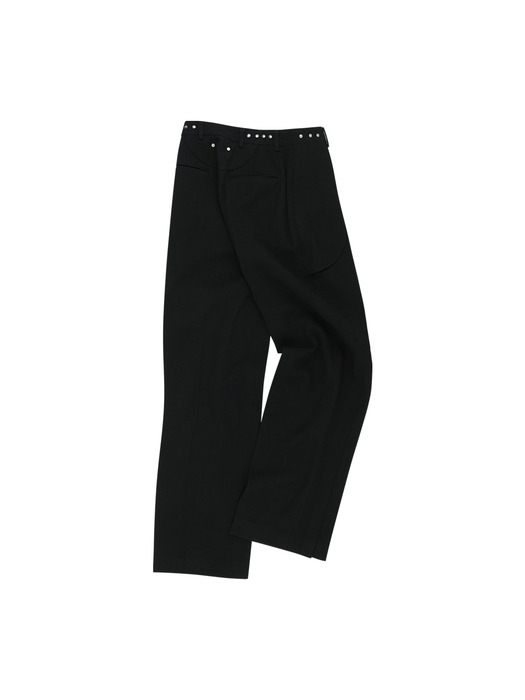 SOE TWILL WOOL WRAP TROUSERS apa754m(BLACK)