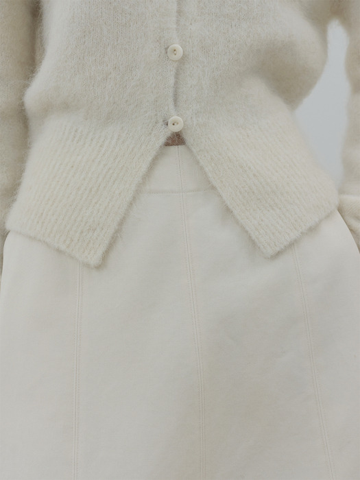 mock neck cardigan (ivory)