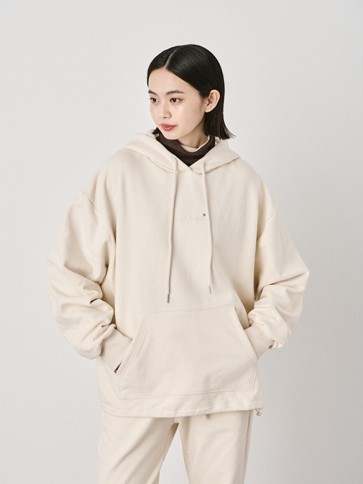 Fluff sweat hoodie_CREAM