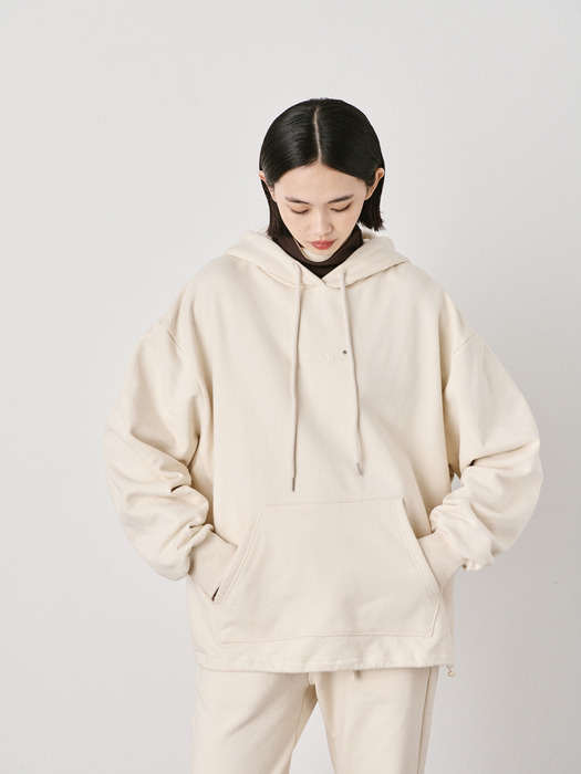 Fluff sweat hoodie_CREAM