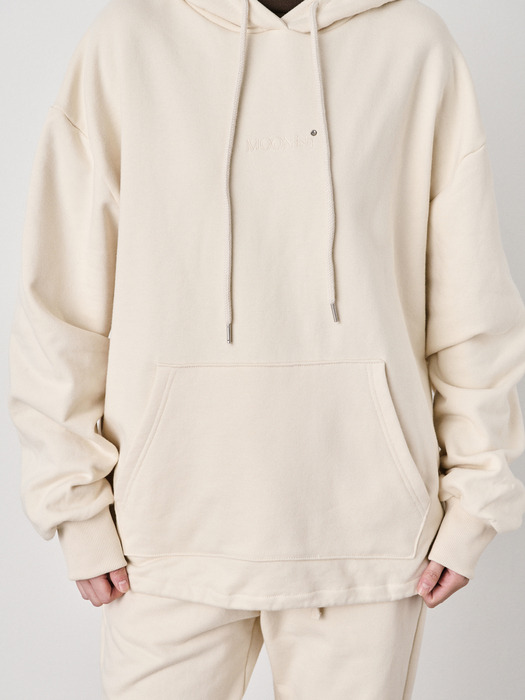 Fluff sweat hoodie_CREAM