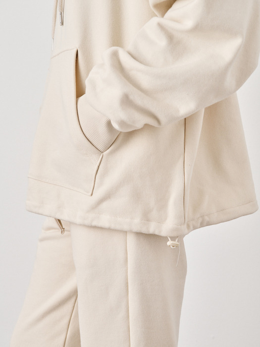 Fluff sweat hoodie_CREAM