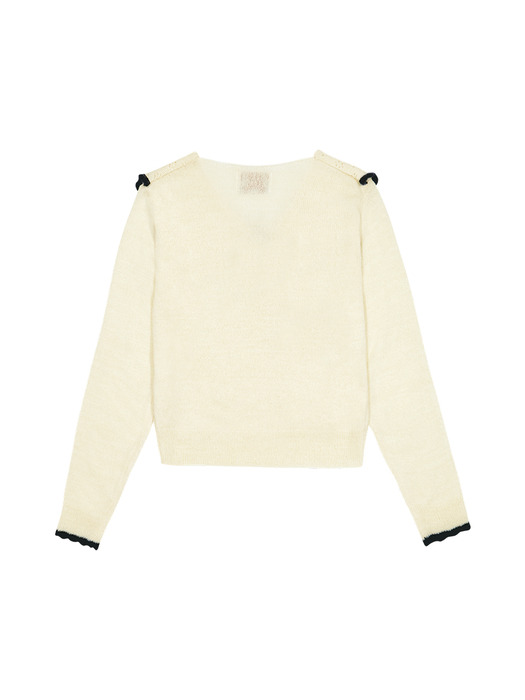 RIBBON SAILOR KNIT (CREAM)