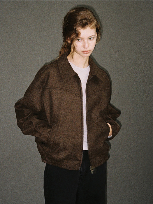 Teddy wool jacket (brown)