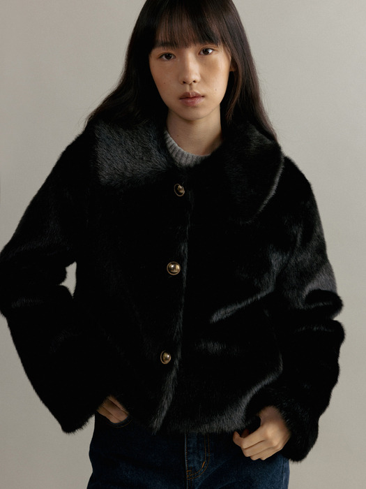 [단독]GWEN ECO FUR JACKET (2colors)