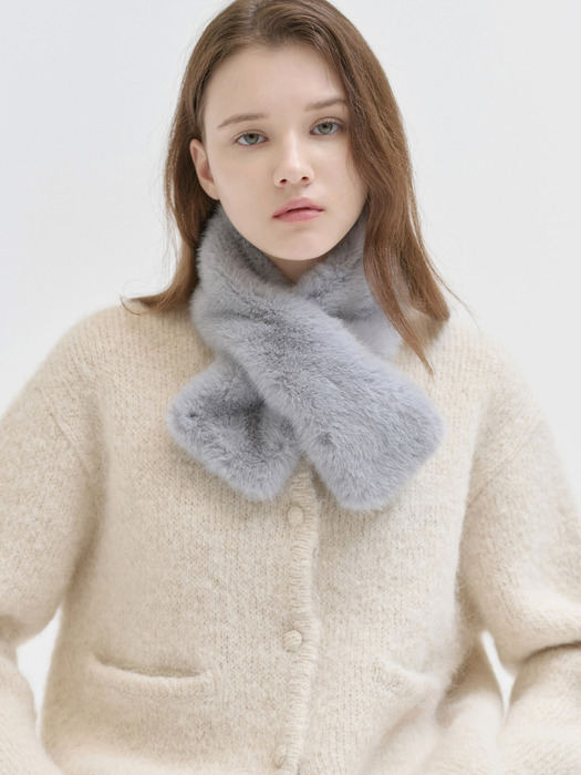24WN petit fur muffler [4colors]