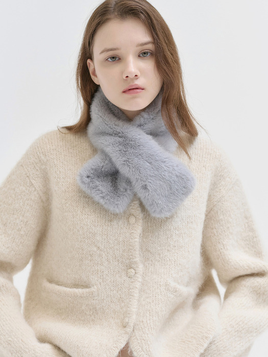 24WN petit fur muffler [4colors]