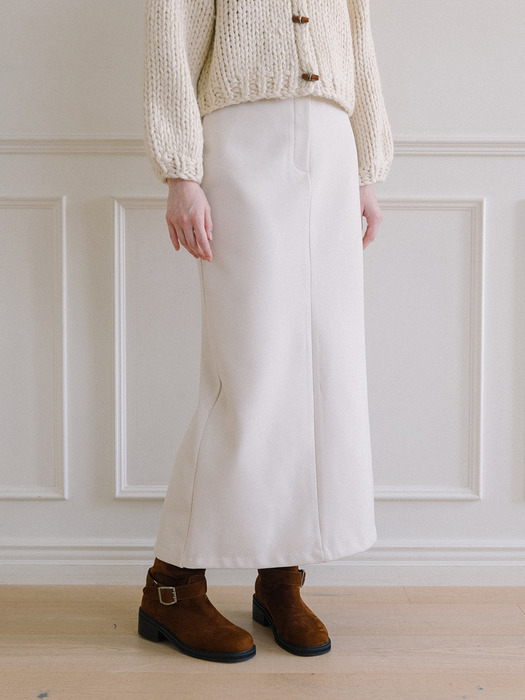 Maxi Long Skirt - Ivory