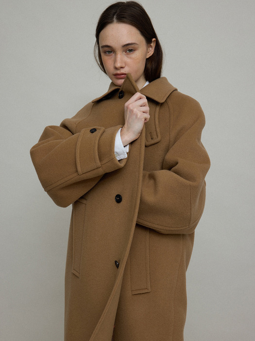 Ness balmacaan coat_camel