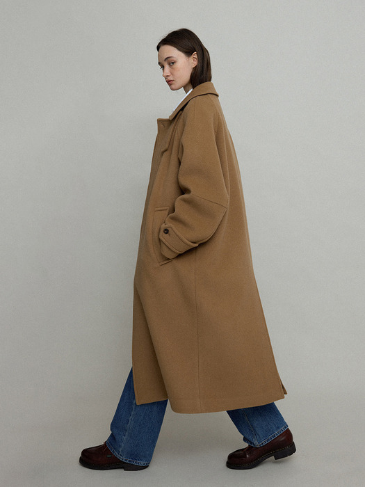 Ness balmacaan coat_camel