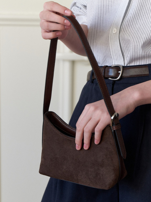 A SUEDE MINI BAG_BROWN