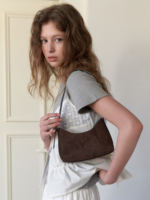 A SUEDE MINI BAG_BROWN