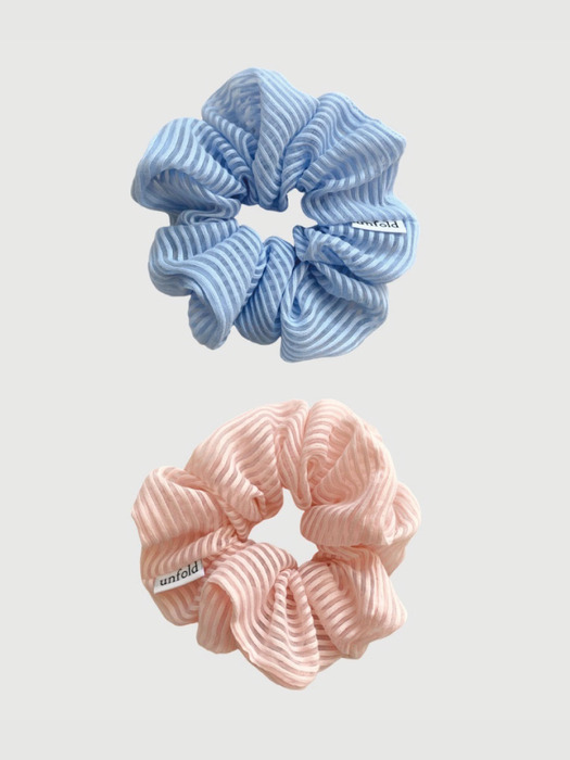 Candy stripe scrunchie (2colors)