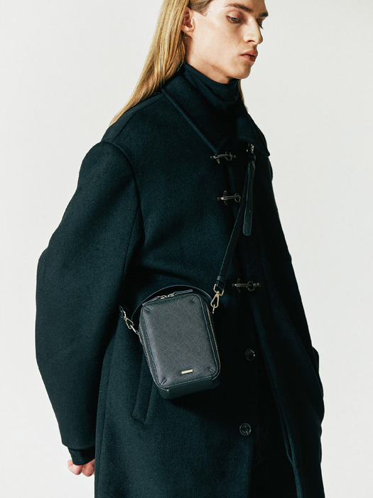 saffiano square circle room bag