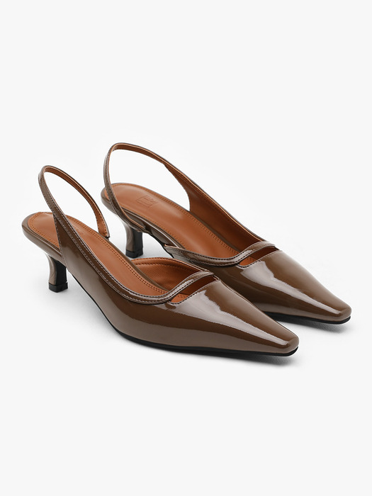 RIA Enamel Hole Slingbacks (4color)