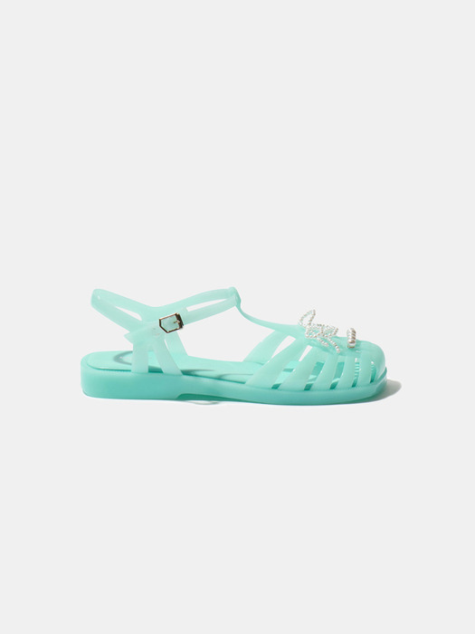 SUECOMMA BONNIE ◆Flower jelly sandal(mint) 슈콤마보니]Flower jelly sandal(mint)_DG2AM25049MIN